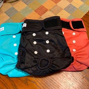 Washable female dog diapers. never worn/used